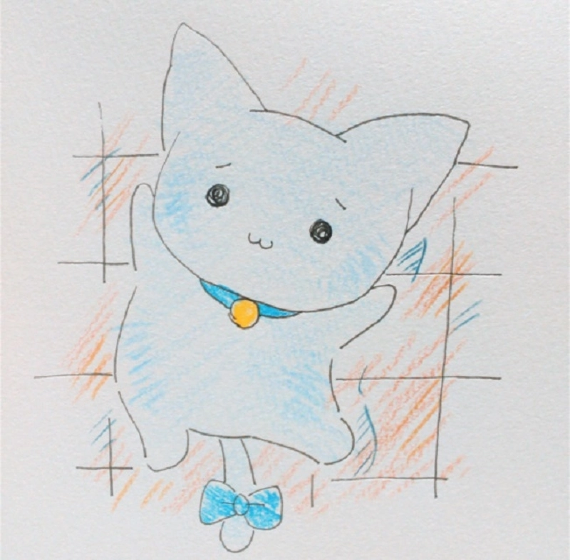 ホラーと夏見たくないかもな姫と暑いので床に寝ています。