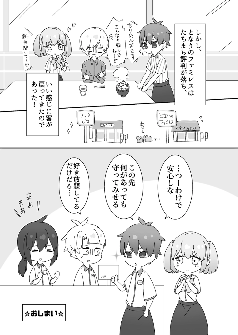 ファミレス2コマ漫画(3/3)