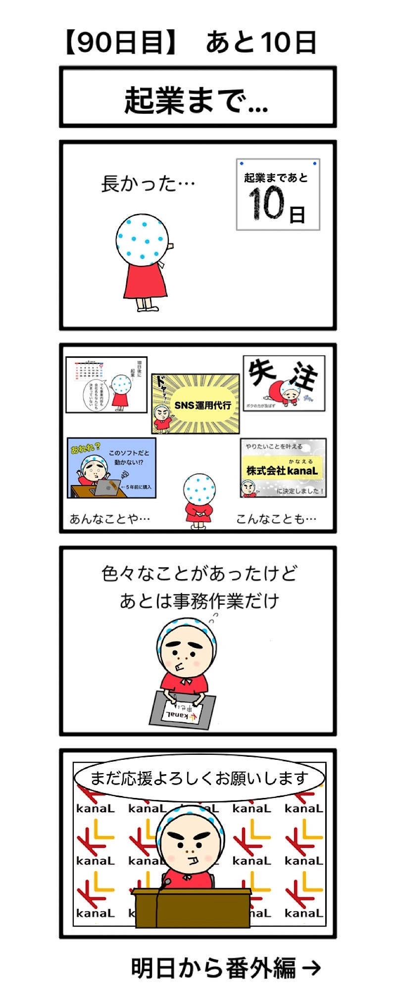 【90日目】起業まで....