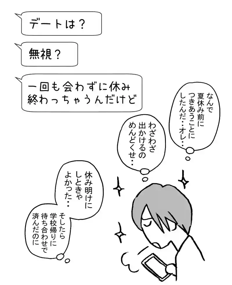 1.フラれてすねて
