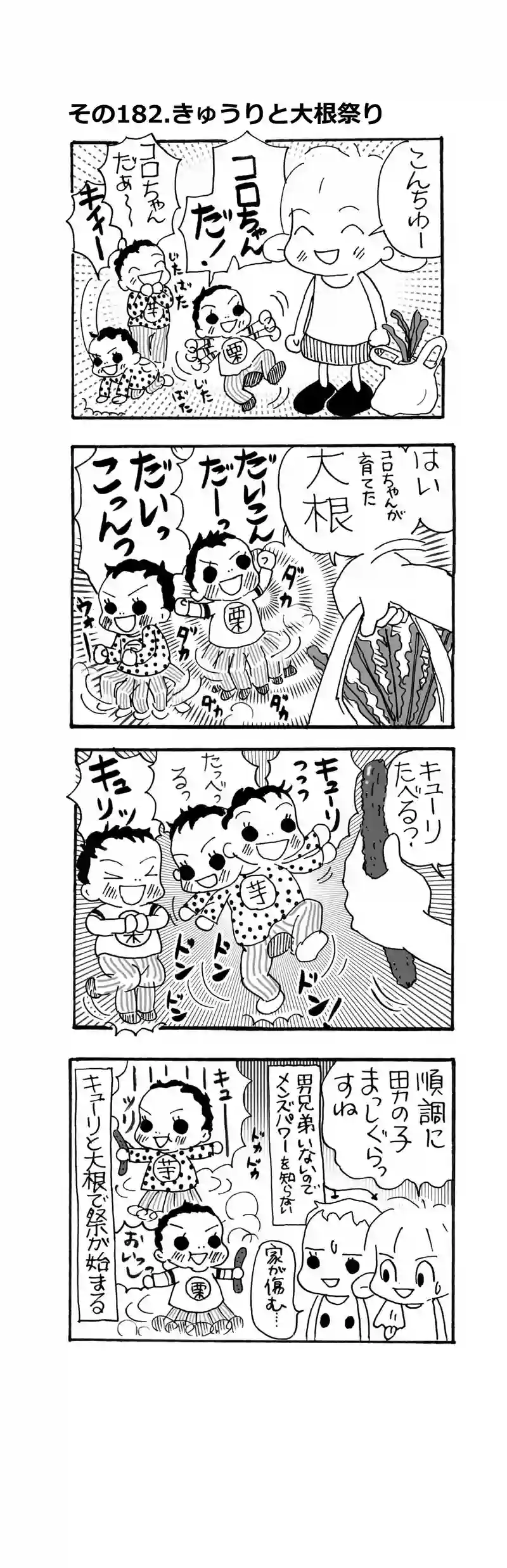 その182.きゅうりと大根で祭りが始まる