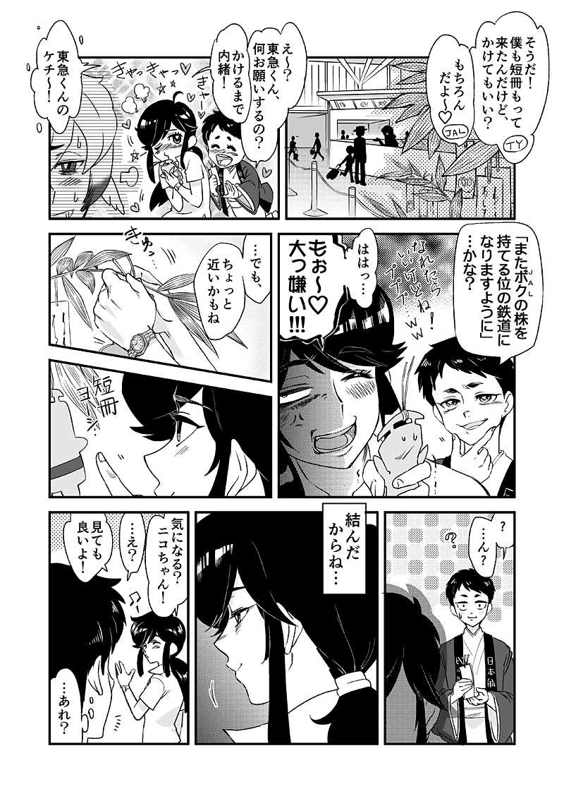 ニコちゃんと東急くんの七夕