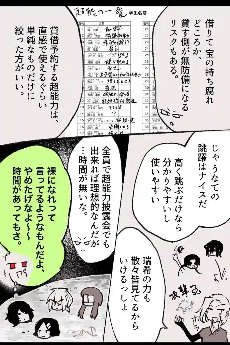 No.70-3「香本の超能力記入」