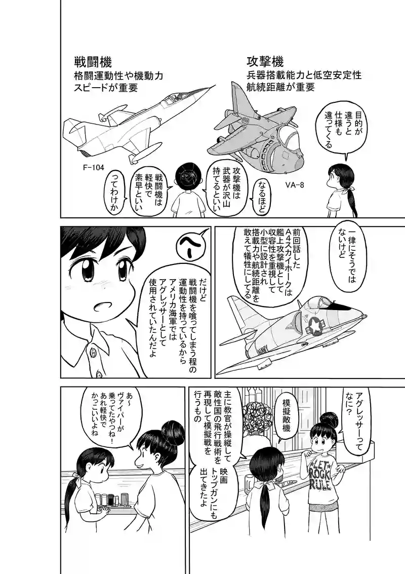 戦闘機と攻撃機
