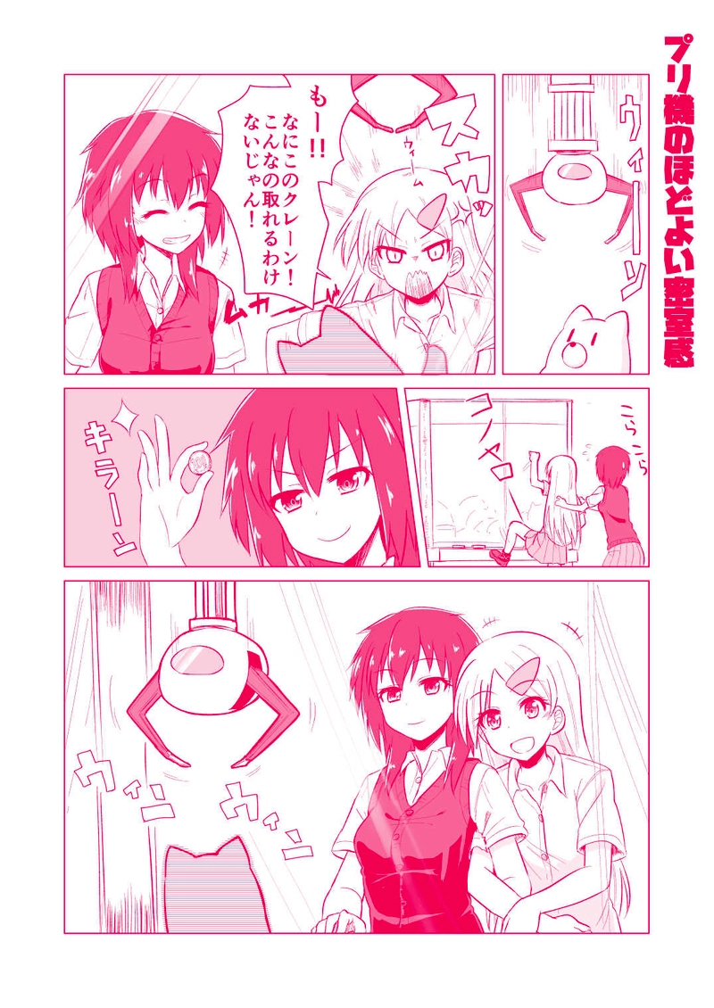 プリ機のほどよい密室感