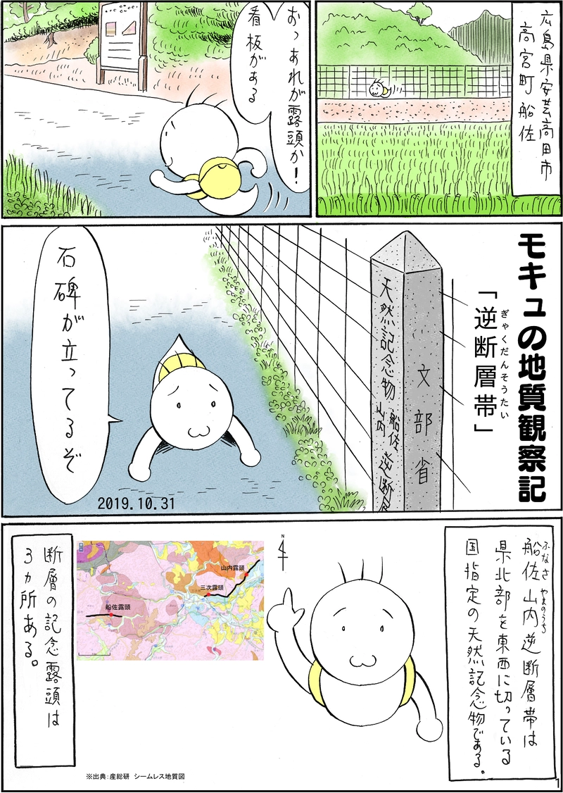 逆断層帯
