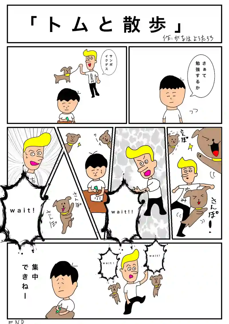 トムと散歩