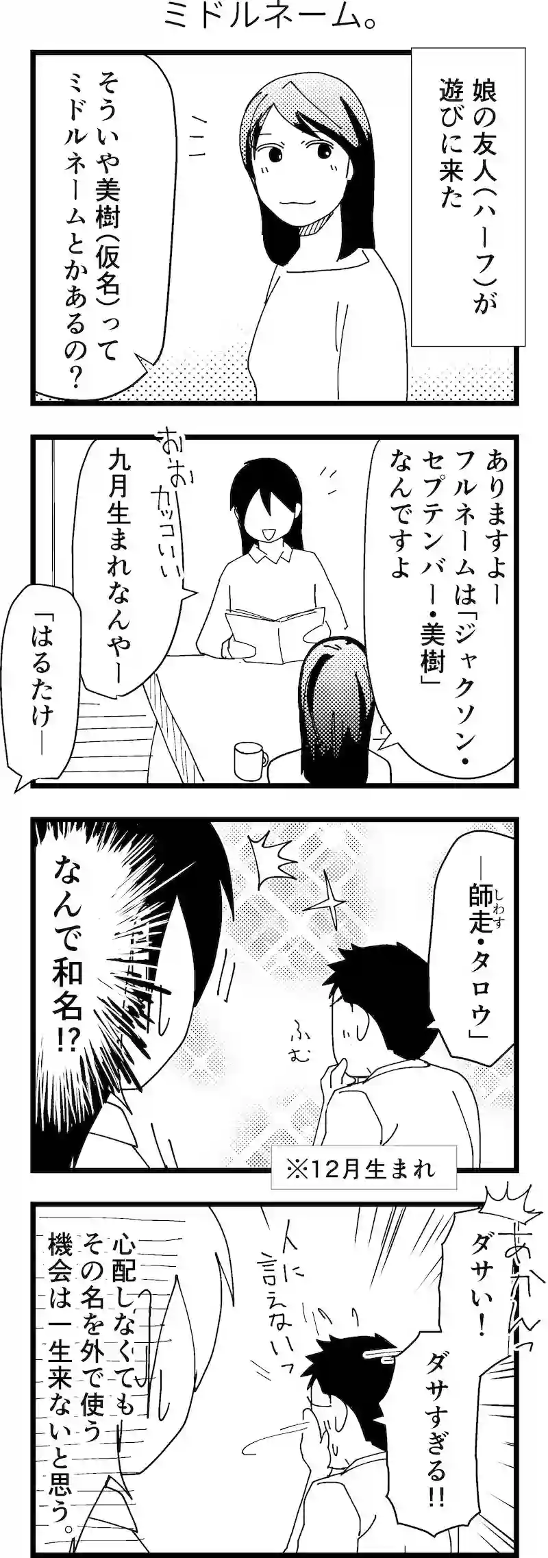 ミドルネーム。