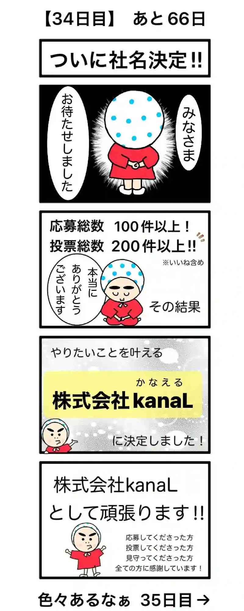 【34日目】社名決定！！