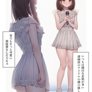清純派アイドルの部屋着
