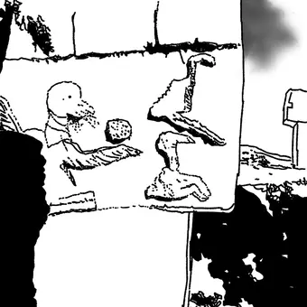 トルコ・コバクルの巨石碑の彫刻